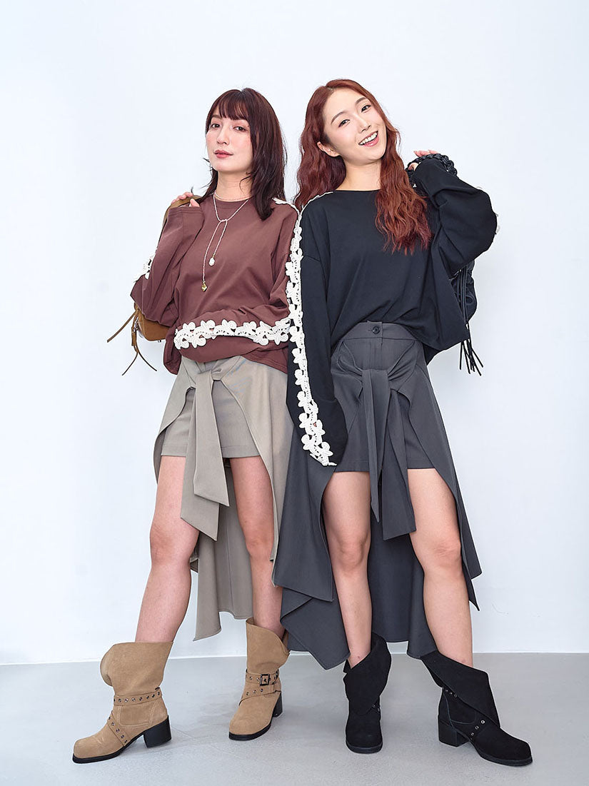 Shorts With Wrap Skirt Cover (2 Colours)