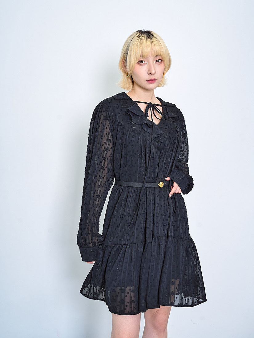 Ruffle V Neck Tiered Dress (2 Colours)