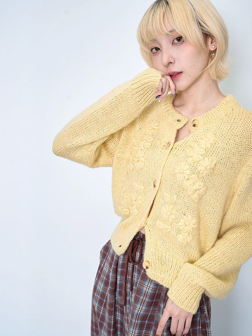 Floral Embroidered Airy Cardigan (3 Colours)