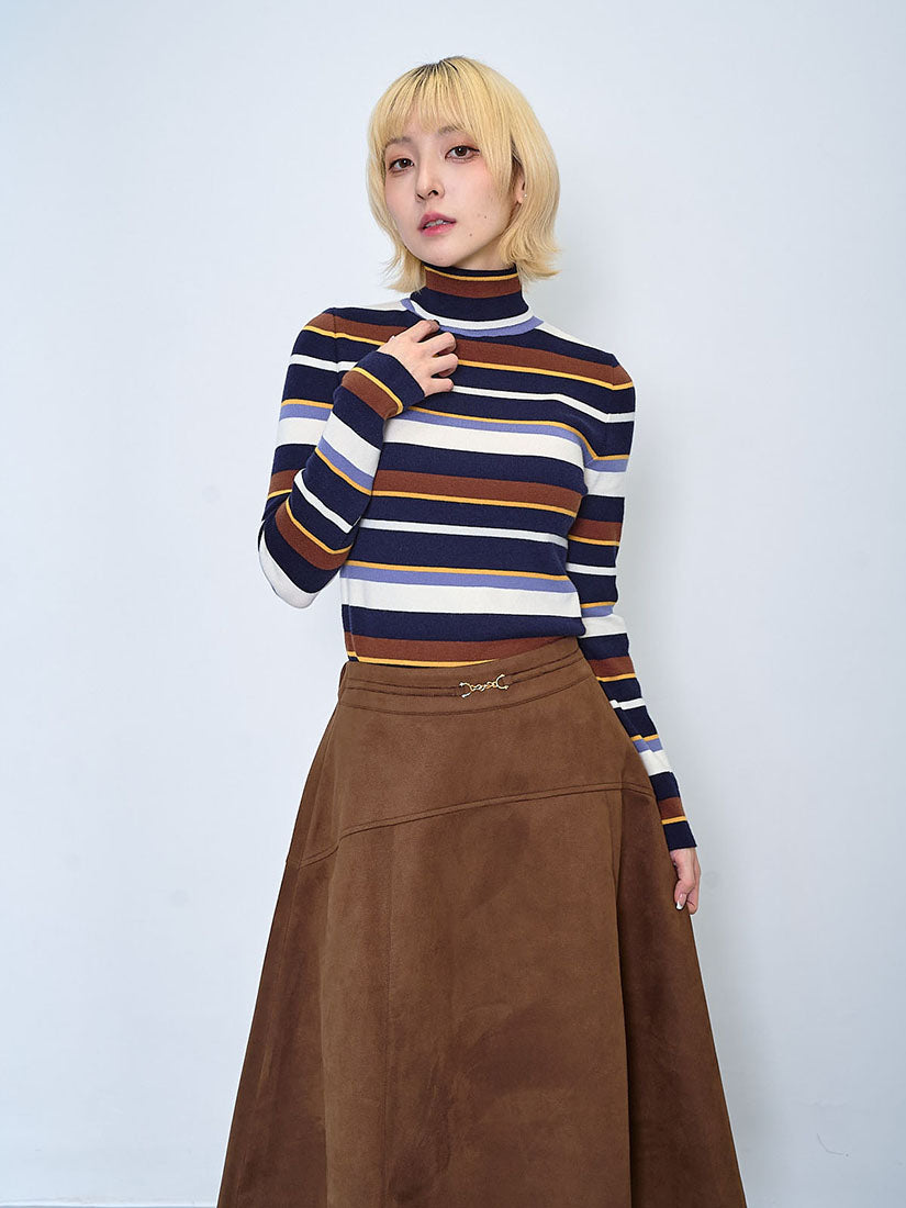 Striped Turtle Neck Sweater (2 Colours)