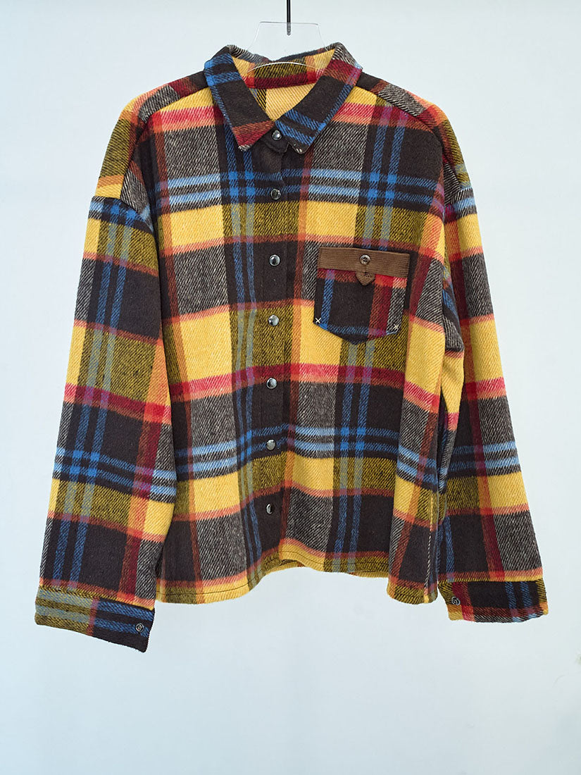 Snap Button Tartan Shirt (2 Colours)