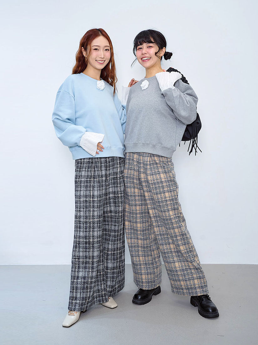 Woollen Tweed Pants (2 Colours)