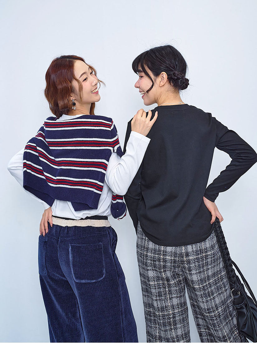 Apparel Embellished Long Sleeve Tee (2 Colours)