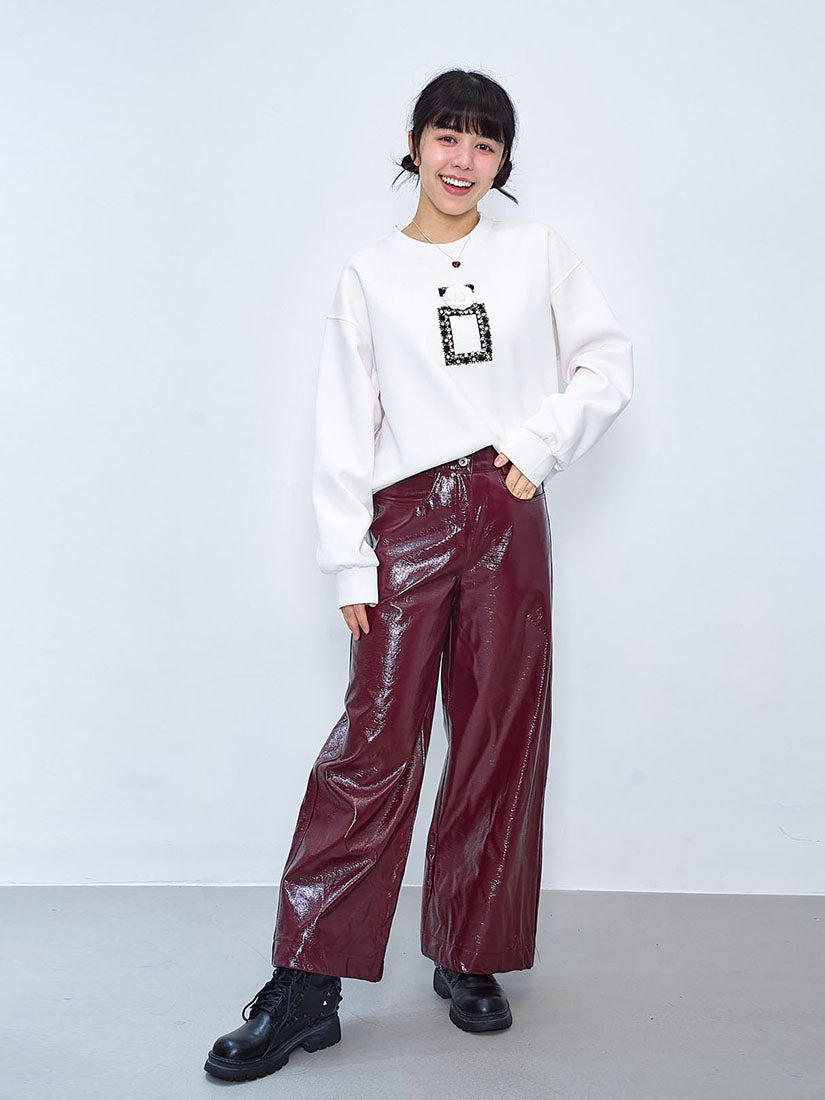 Camellia Perfume Embellished Sweatshirt (2 Colours)