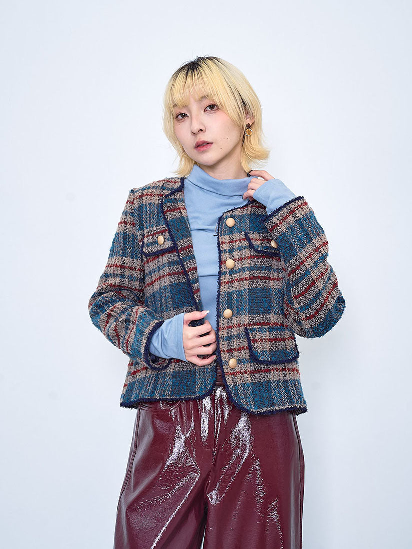 Golden Button Tweed Jacket (2 Colours)