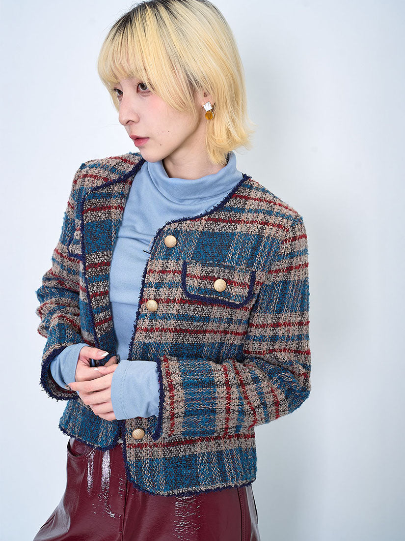 Golden Button Tweed Jacket (2 Colours)