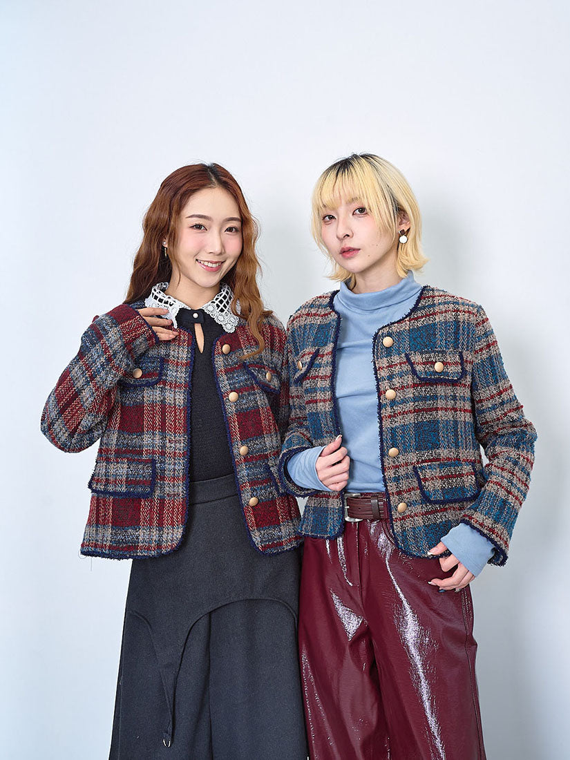 Golden Button Tweed Jacket (2 Colours)