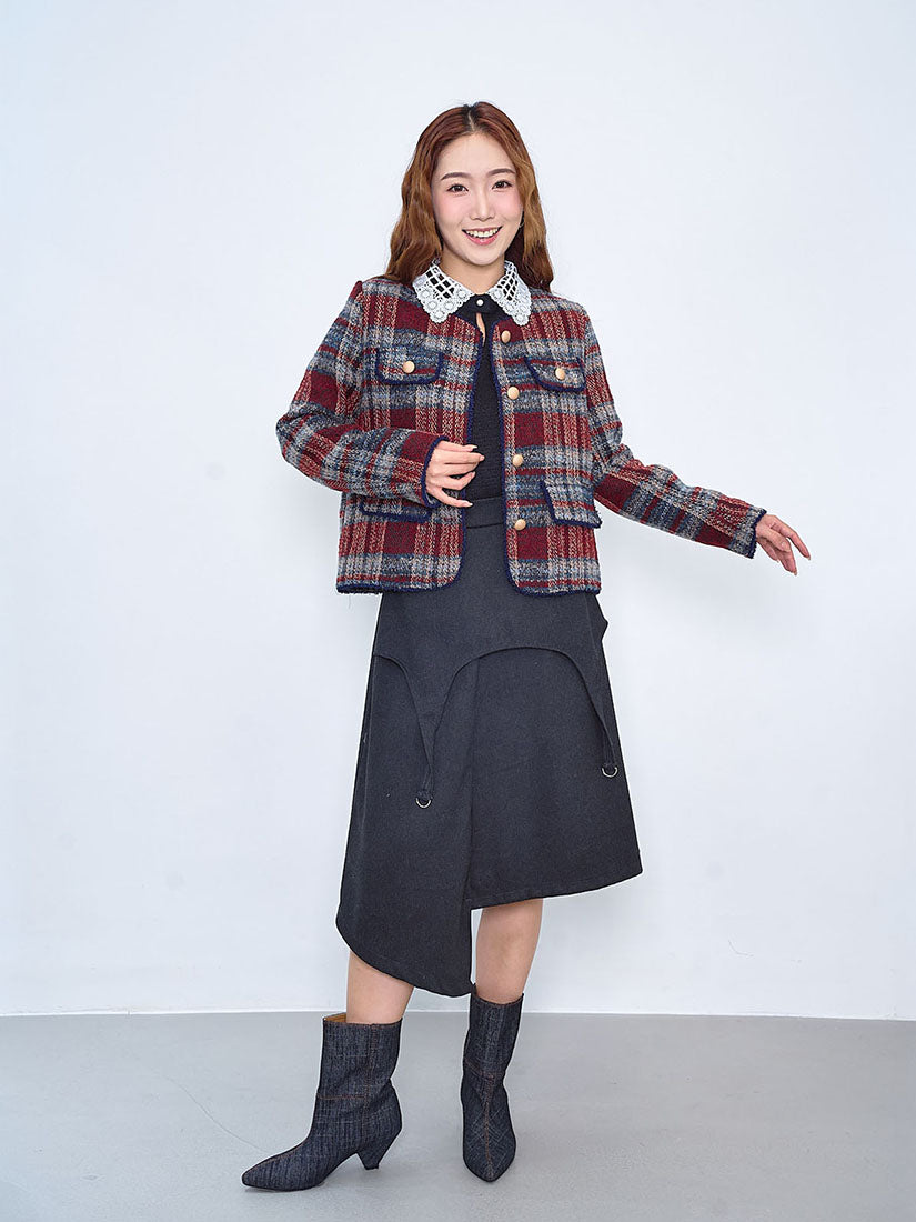 Golden Button Tweed Jacket (2 Colours)