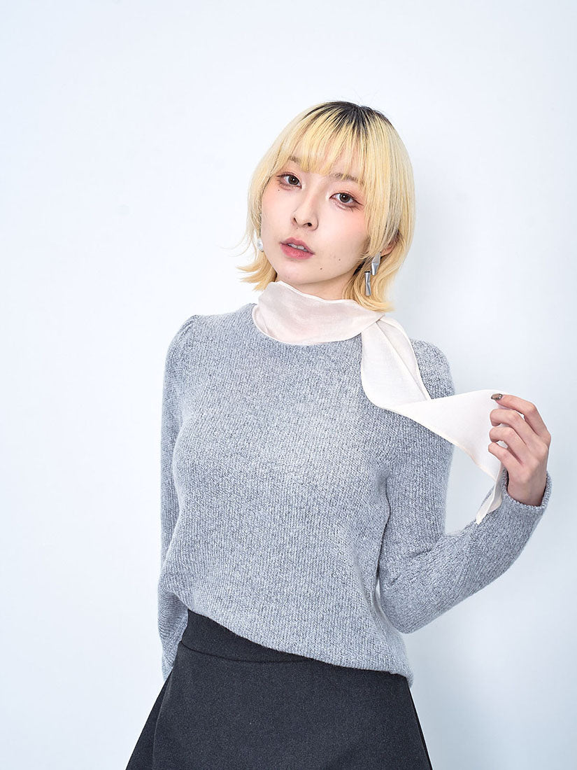 Ganza Tie Neck Knit Top (2 Colours)