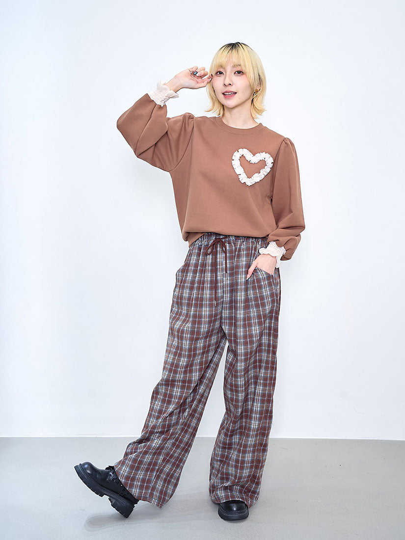 Ruffle Heart Sweatshirt (2 Colours)