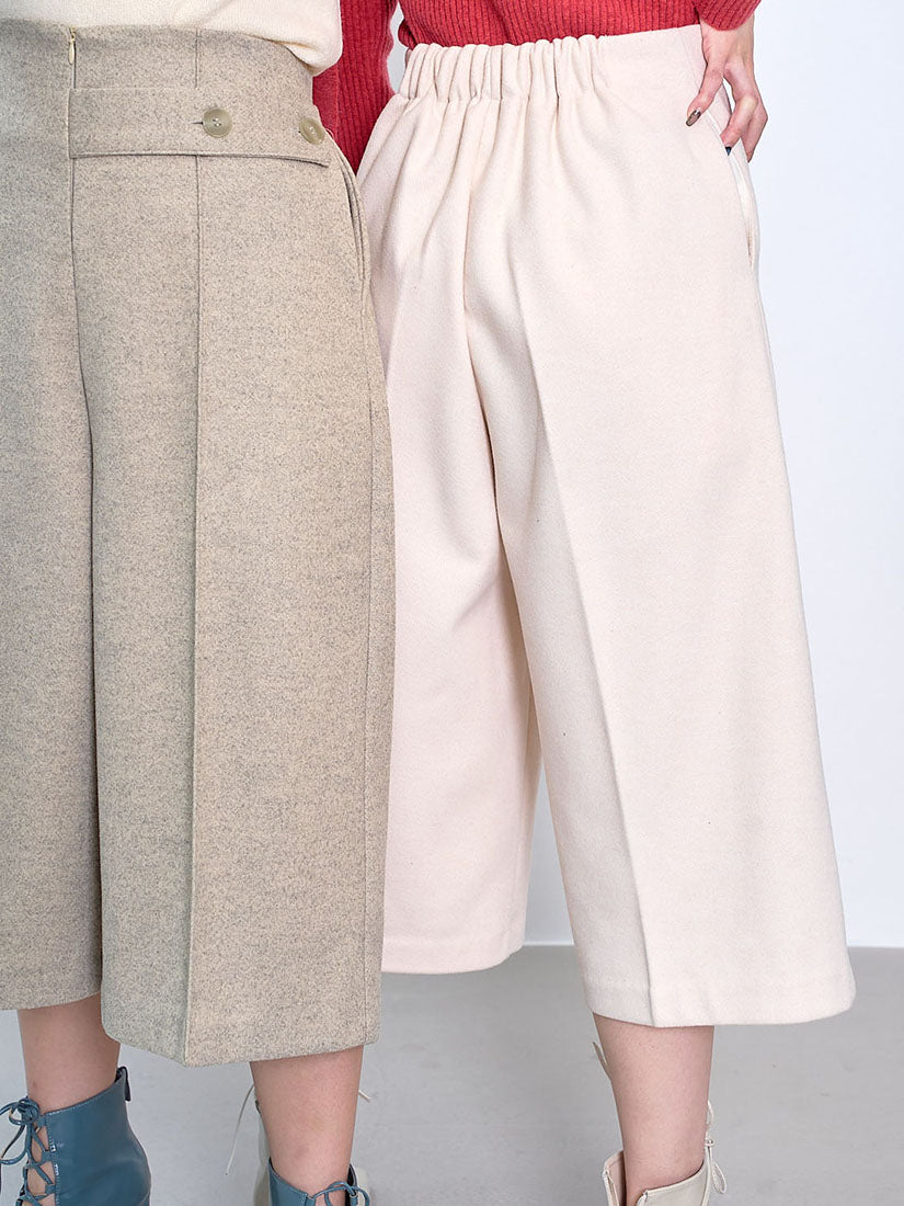 Half Belted Woollen Pants (3 Colours)