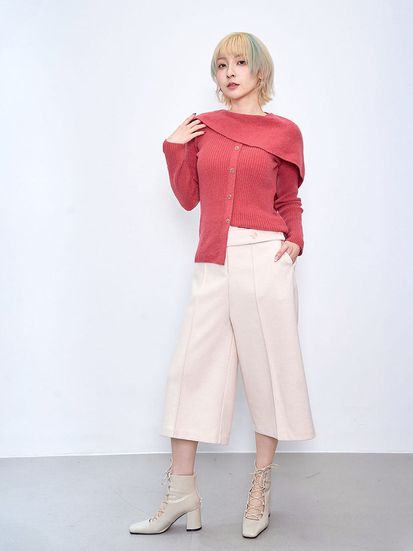 Half Belted Woollen Pants (3 Colours)
