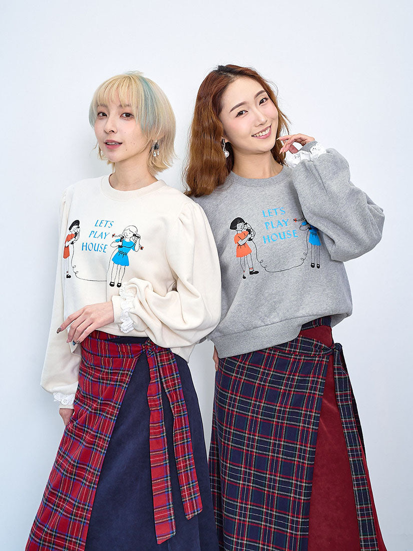 Wrap Tartan Panel Skirt (2 Colours)