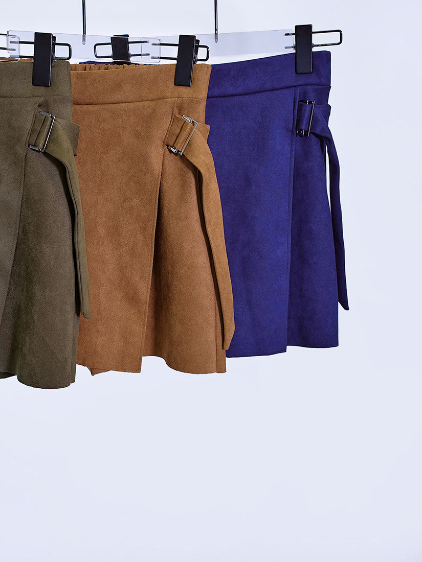 Layered Wrap Suede Shorts (3 Colours)