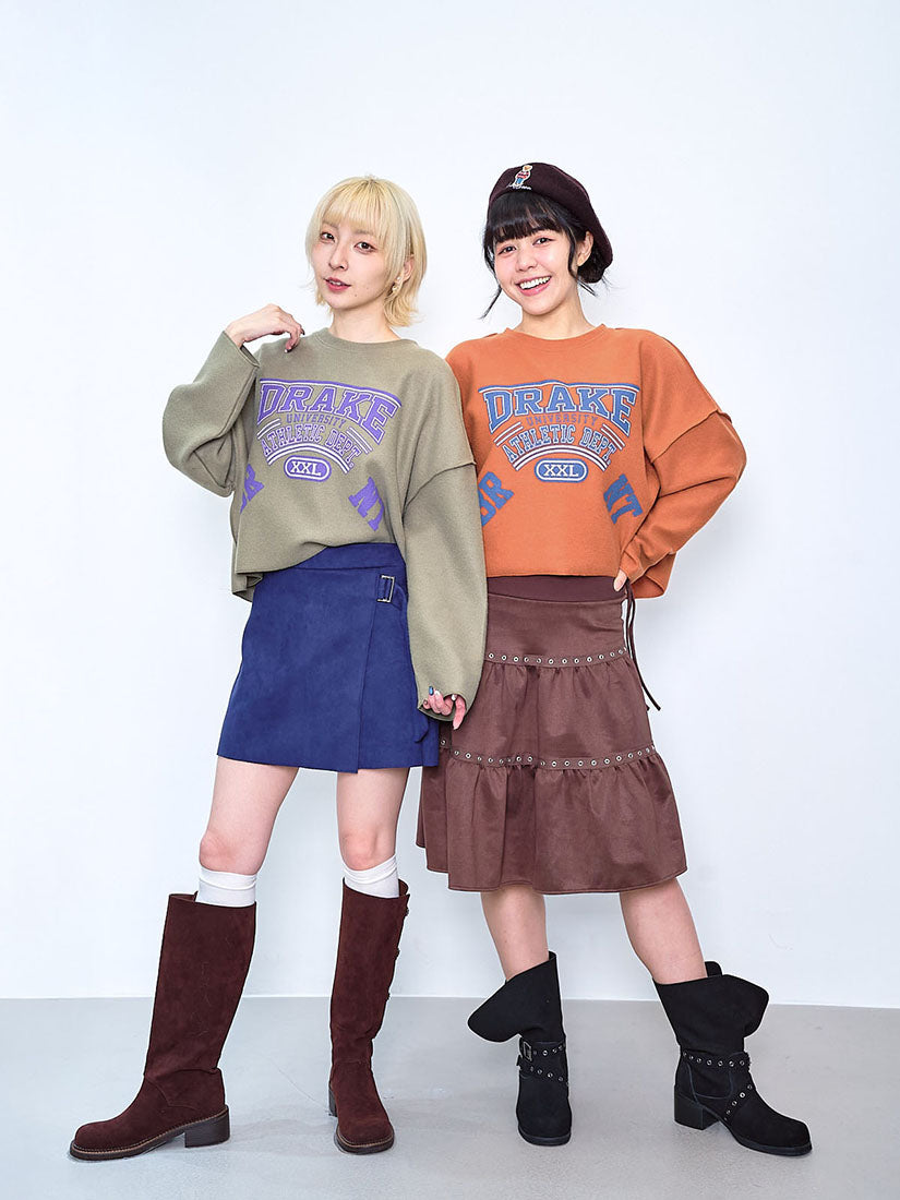 'Drake' Printed Brushed Crop Top (2 Colours)