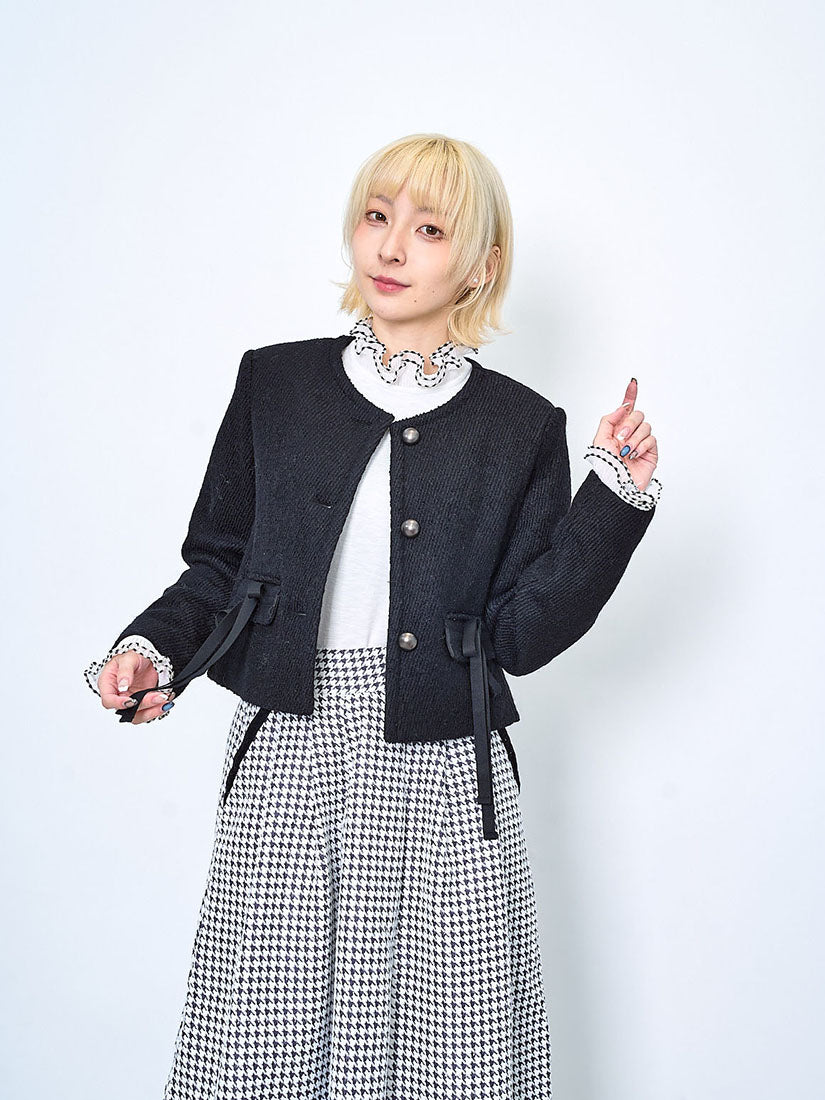 Ribbon Bow Pocket Jacket (2 Colours)