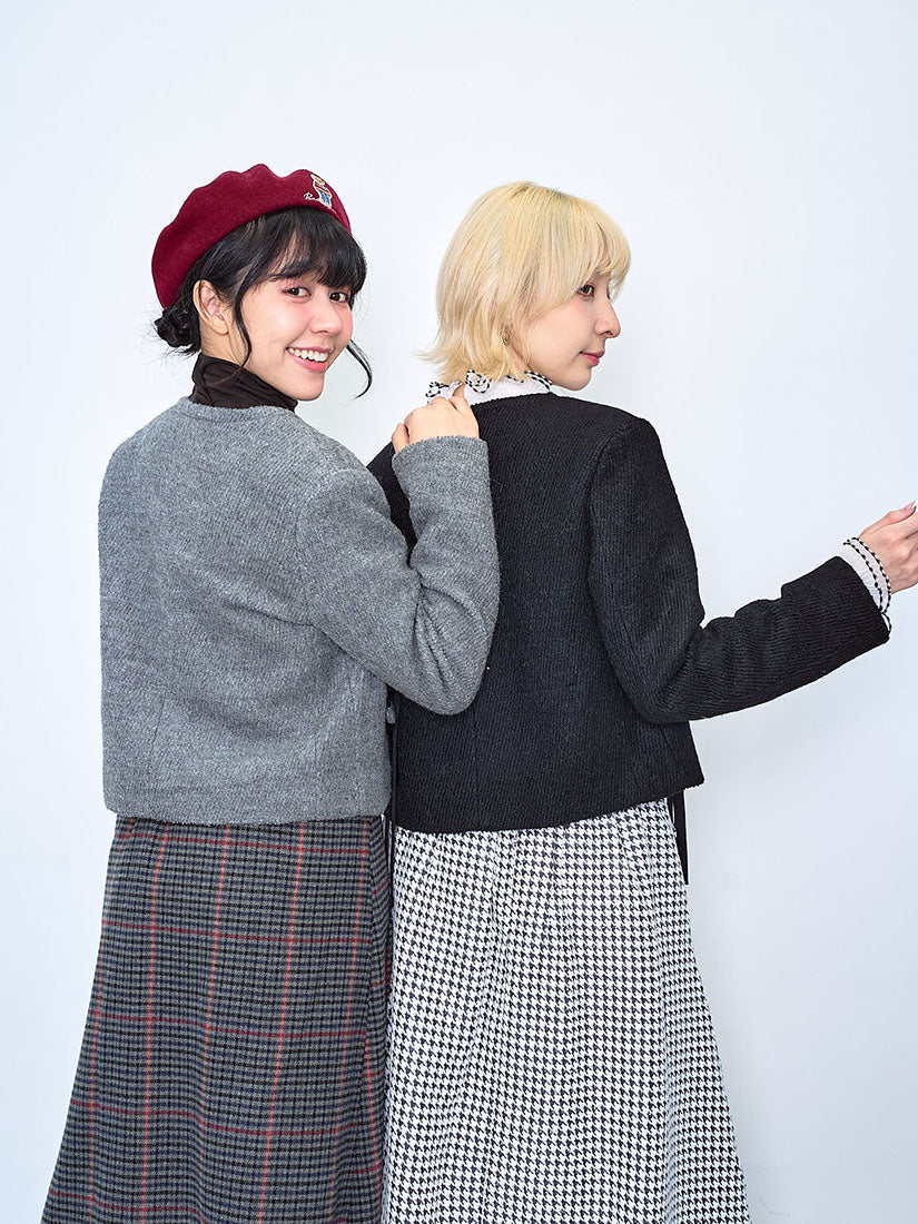 Ribbon Bow Pocket Jacket (2 Colours)