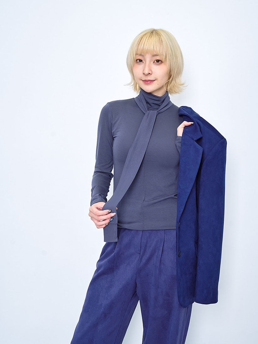 Tie Neck Basic Top (2 Colours)