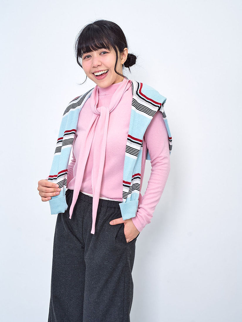 Tie Neck Basic Top (2 Colours)