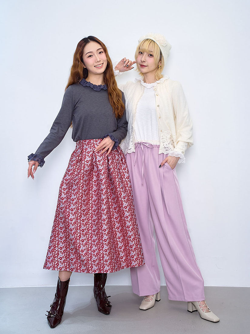 Chiffon Ruffle Neck Top (2 Colours)