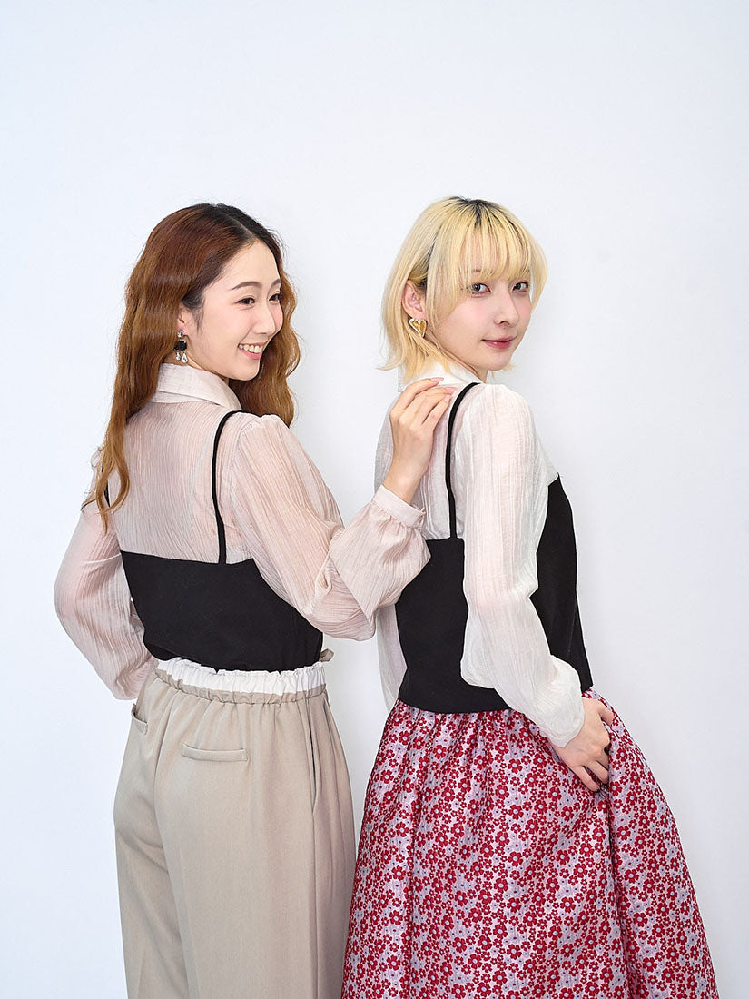 Sweetheart Neck Camisole Shirt (2 Colours)