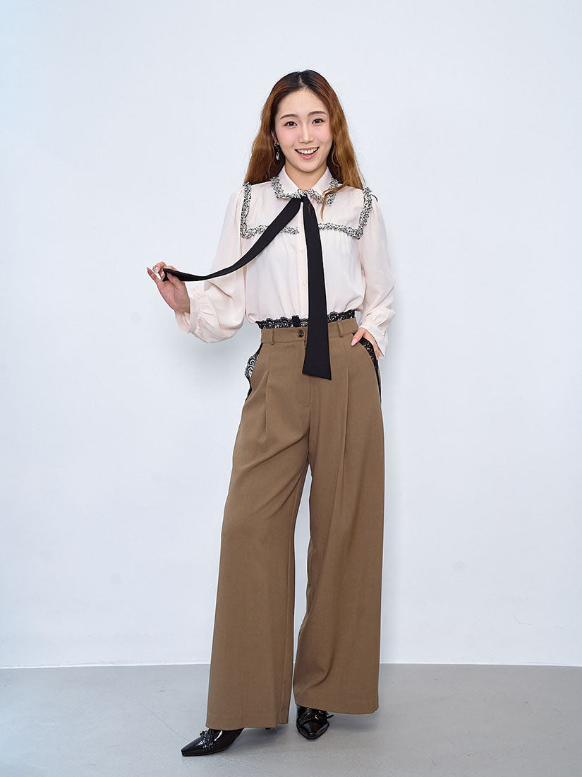 Side-Lace Trousers (2 Colours)