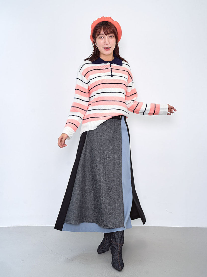 Layered Patch Panel Skirt (2 Colours)