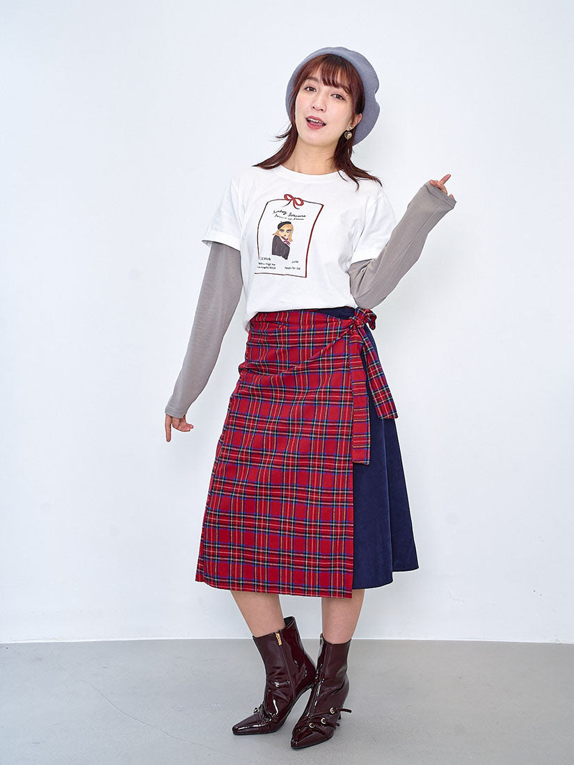 Front Printed Double Sleeve Tee (2 Colours)