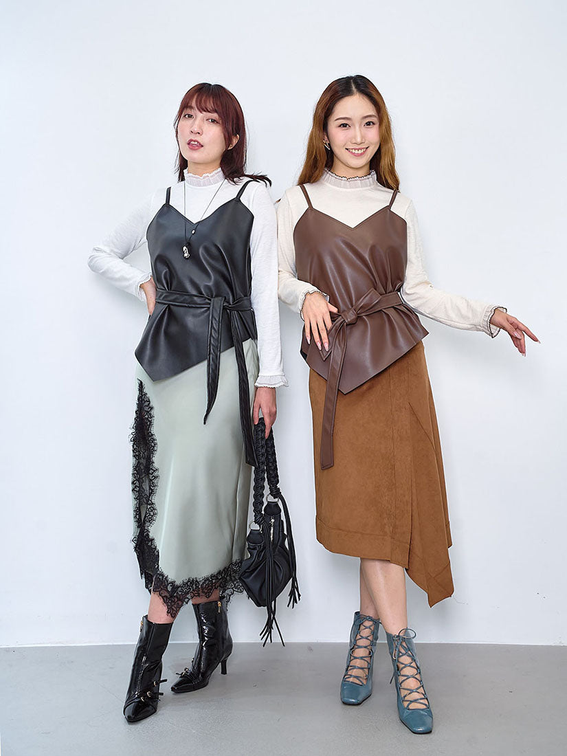 Layered Ruffle Neck Top (2 Colours)