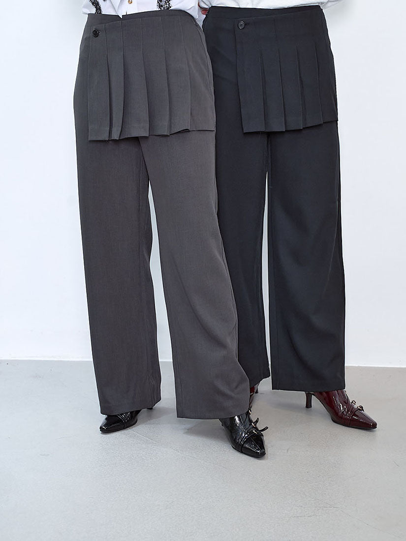 Pleated Panel Pants (2 Colours)