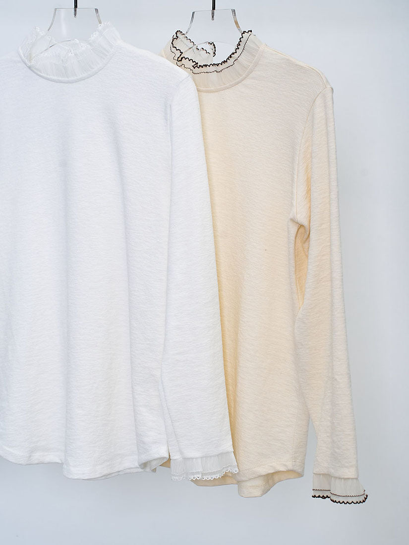 Layered Ruffle Neck Top (2 Colours)