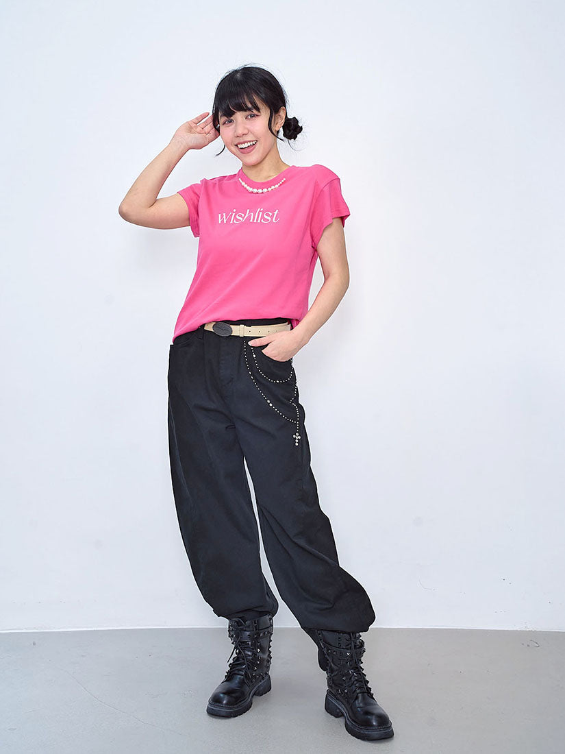 Studs Curve Leg Pants (2 Colours)