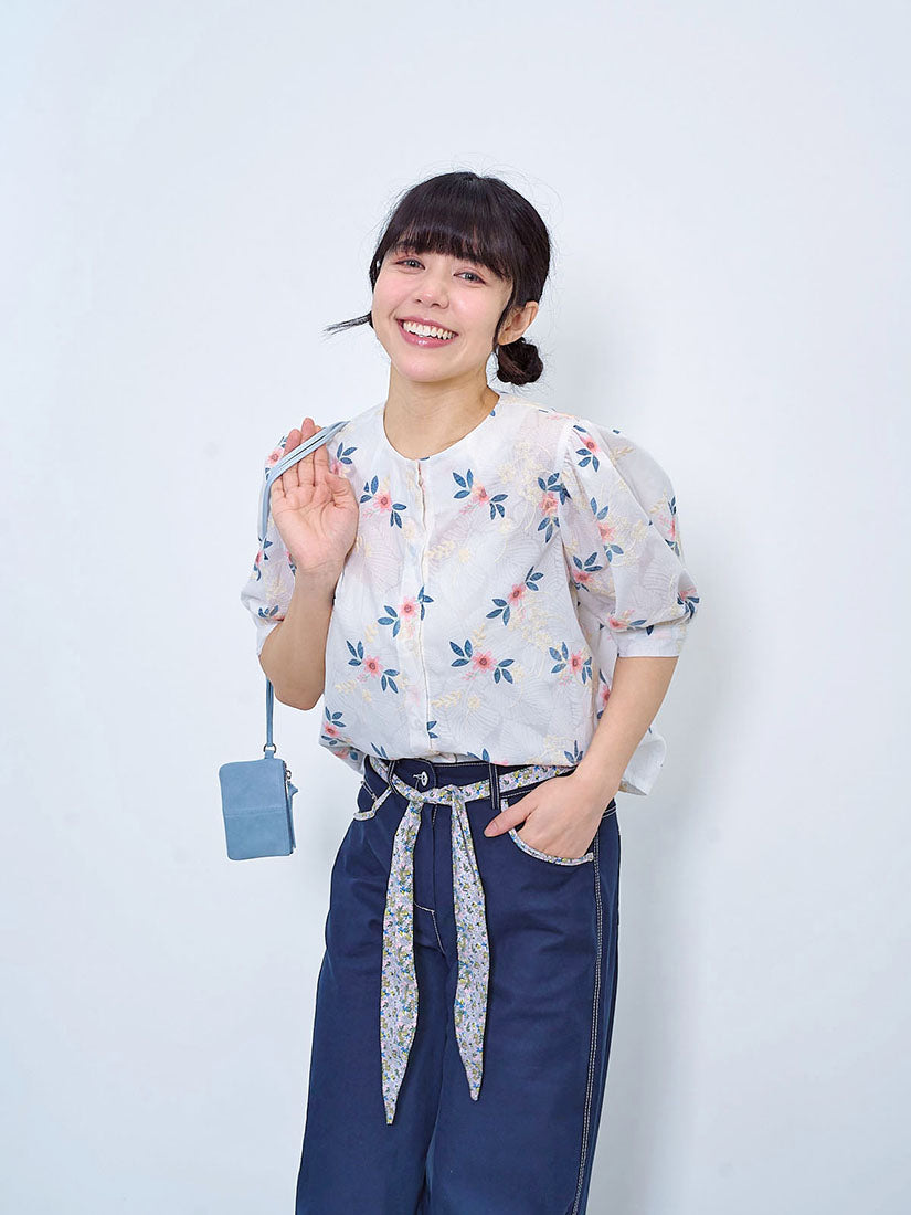 Floral Embroidered Printed Blouse (2 Colours)