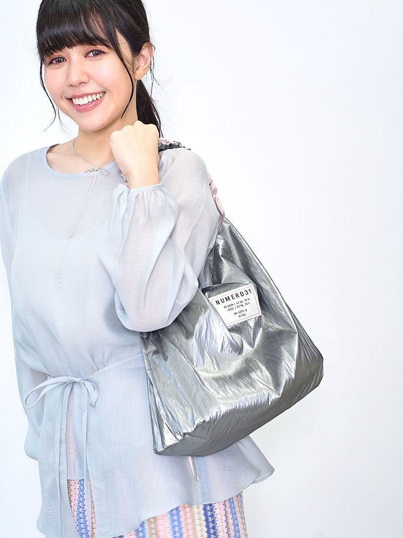 Ruffle Strap Shiny Shoulder Bag (3 Colours)