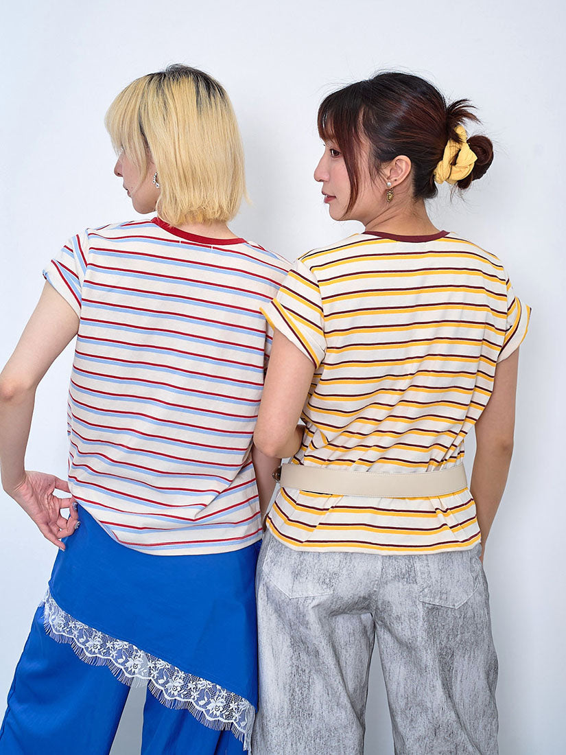 'Milk' Striped Tee (2 Colours)
