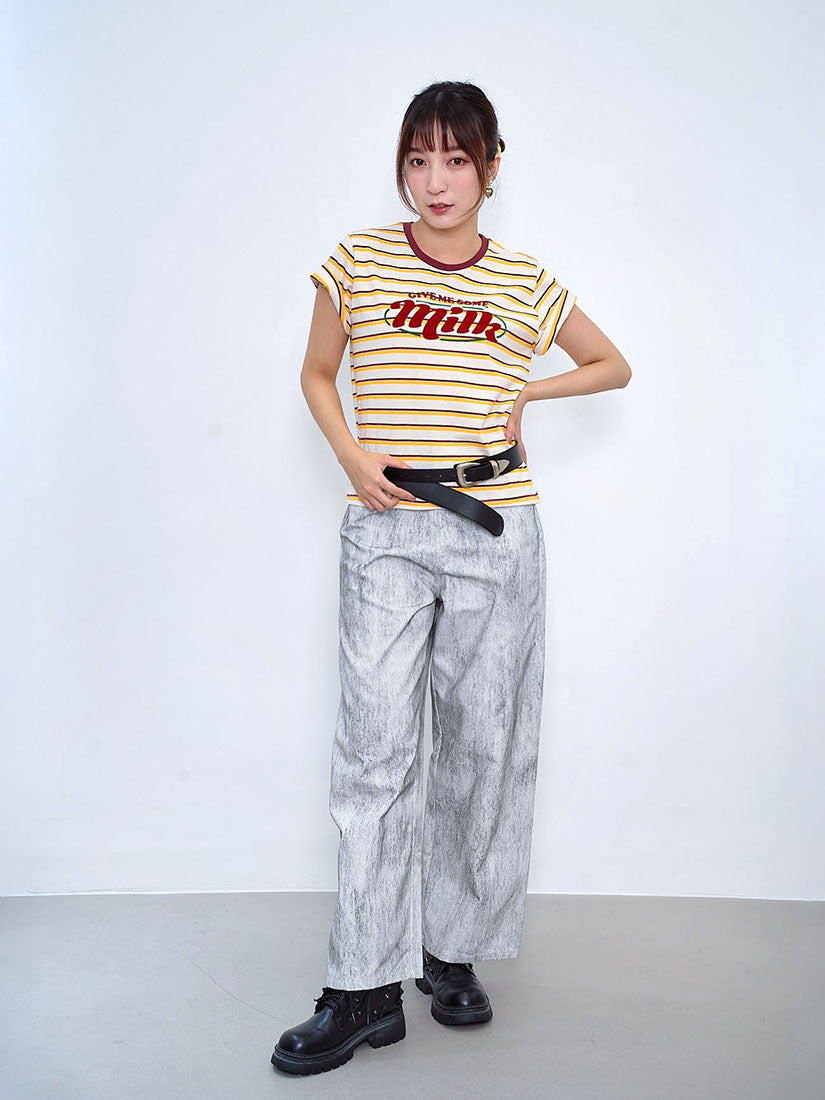 'Milk' Striped Tee (2 Colours)