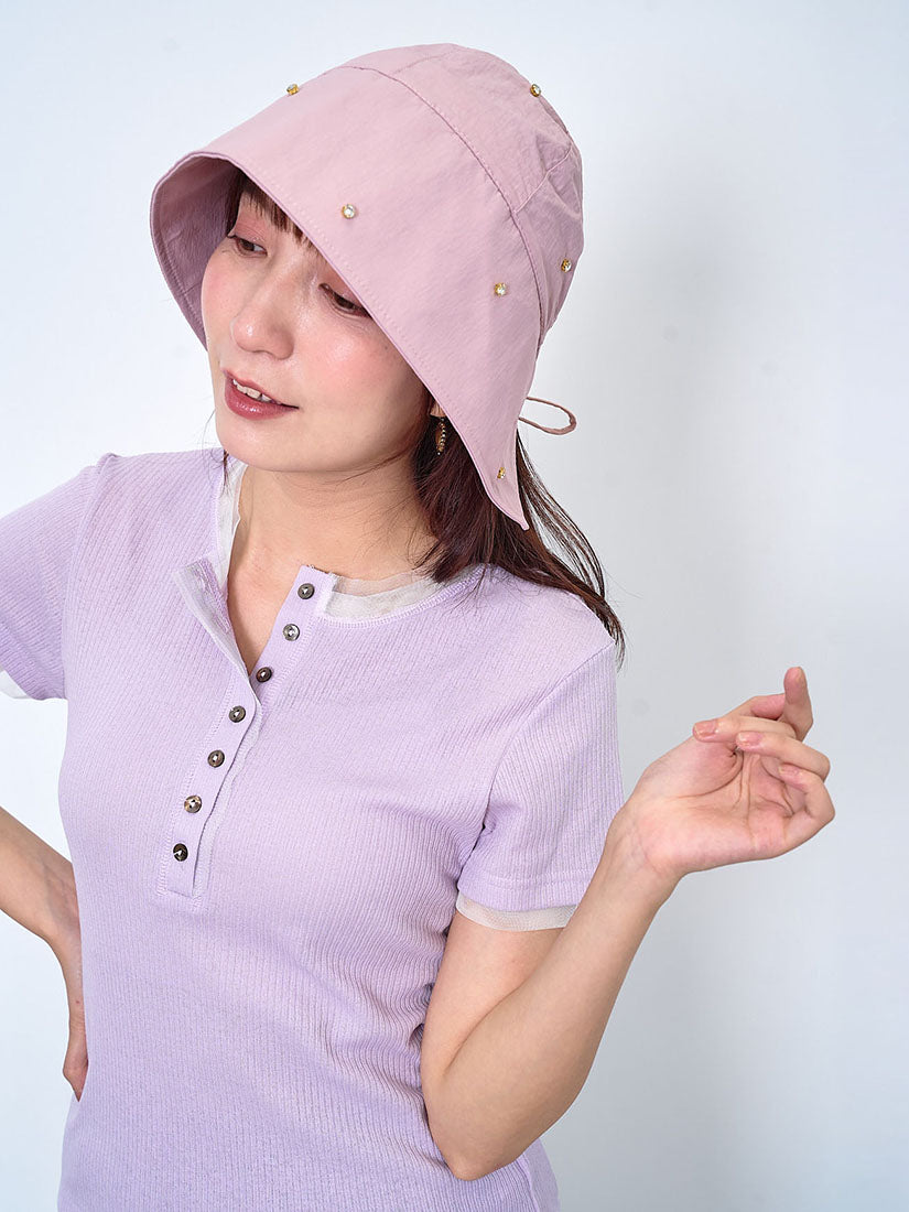 Mesh Trim Half Placket Knit Top (2 Colours)
