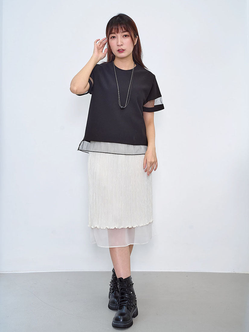 Mesh Trim Minimalist Top (2 Colours)