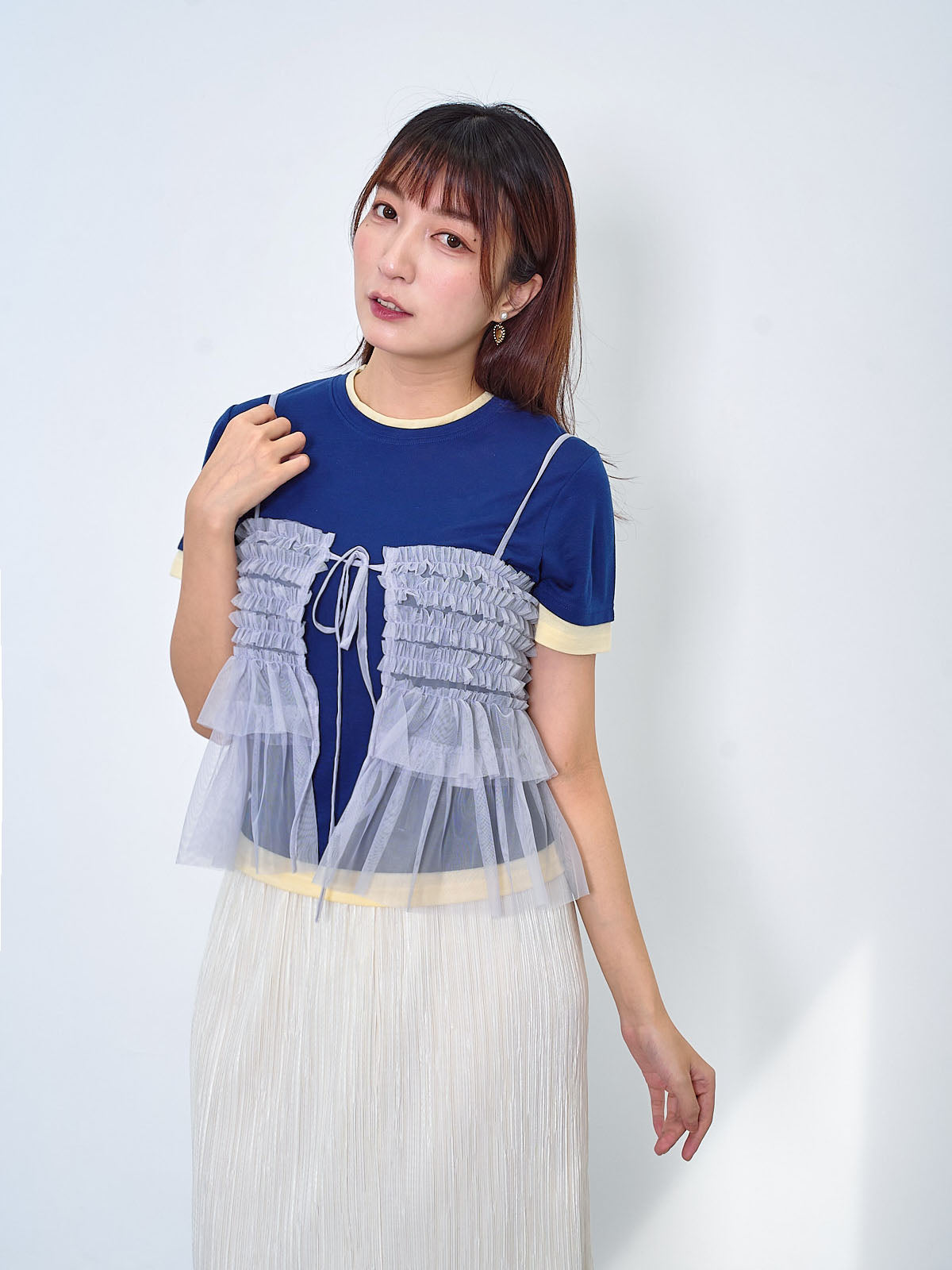 Faux Double Soft Tee (2 Colours)