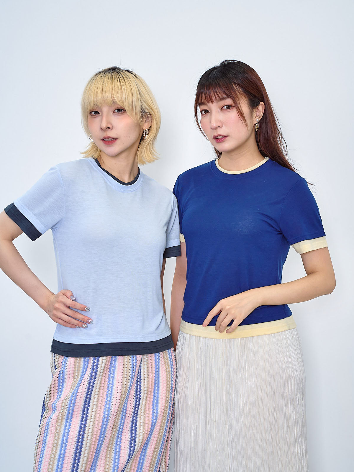 Faux Double Soft Tee (2 Colours)