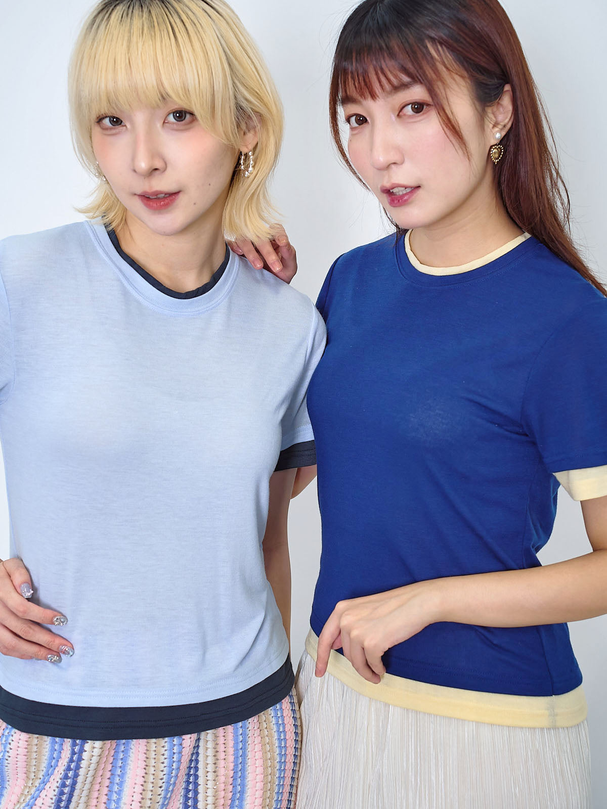 Faux Double Soft Tee (2 Colours)