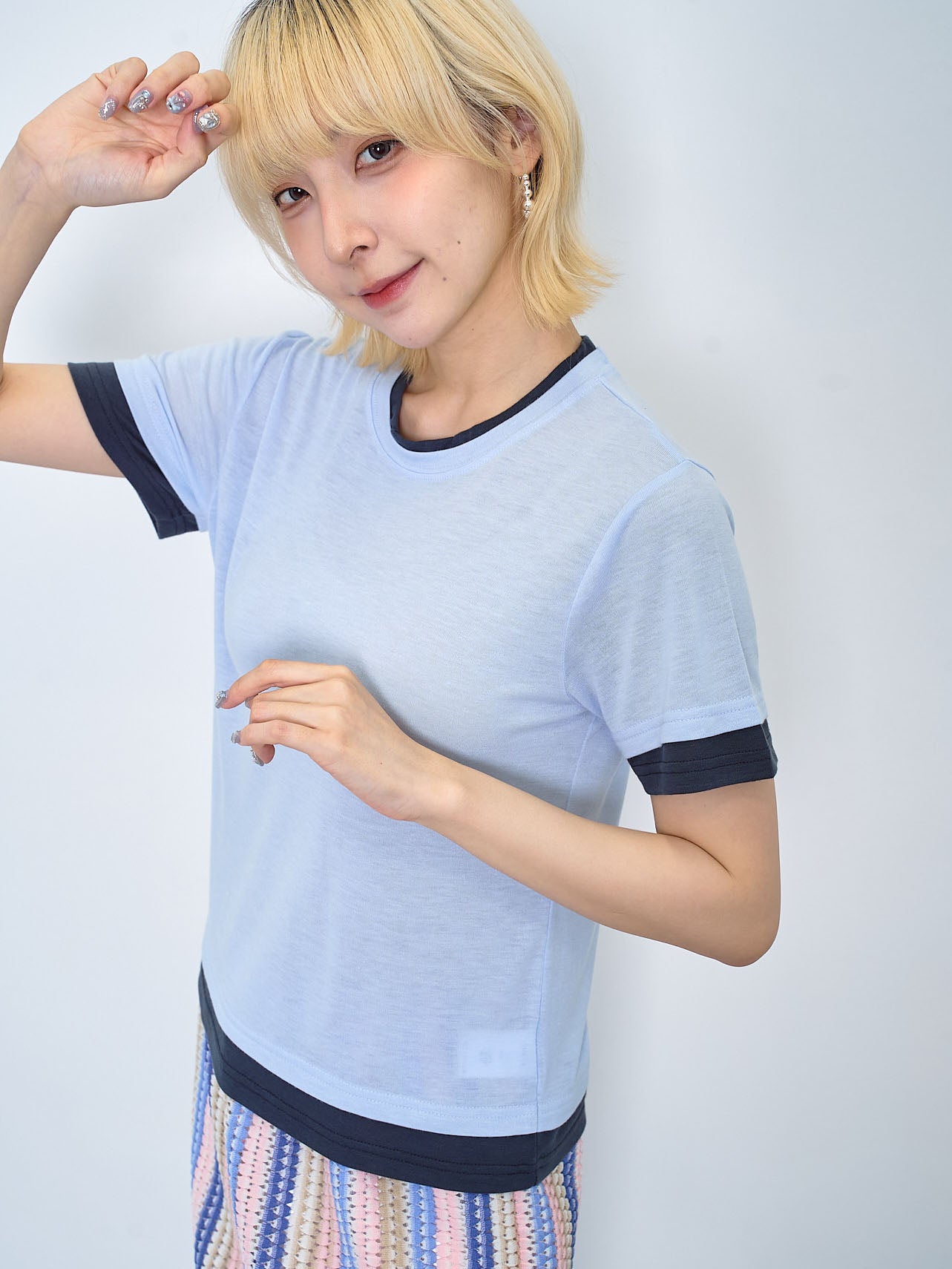 Faux Double Soft Tee (2 Colours)