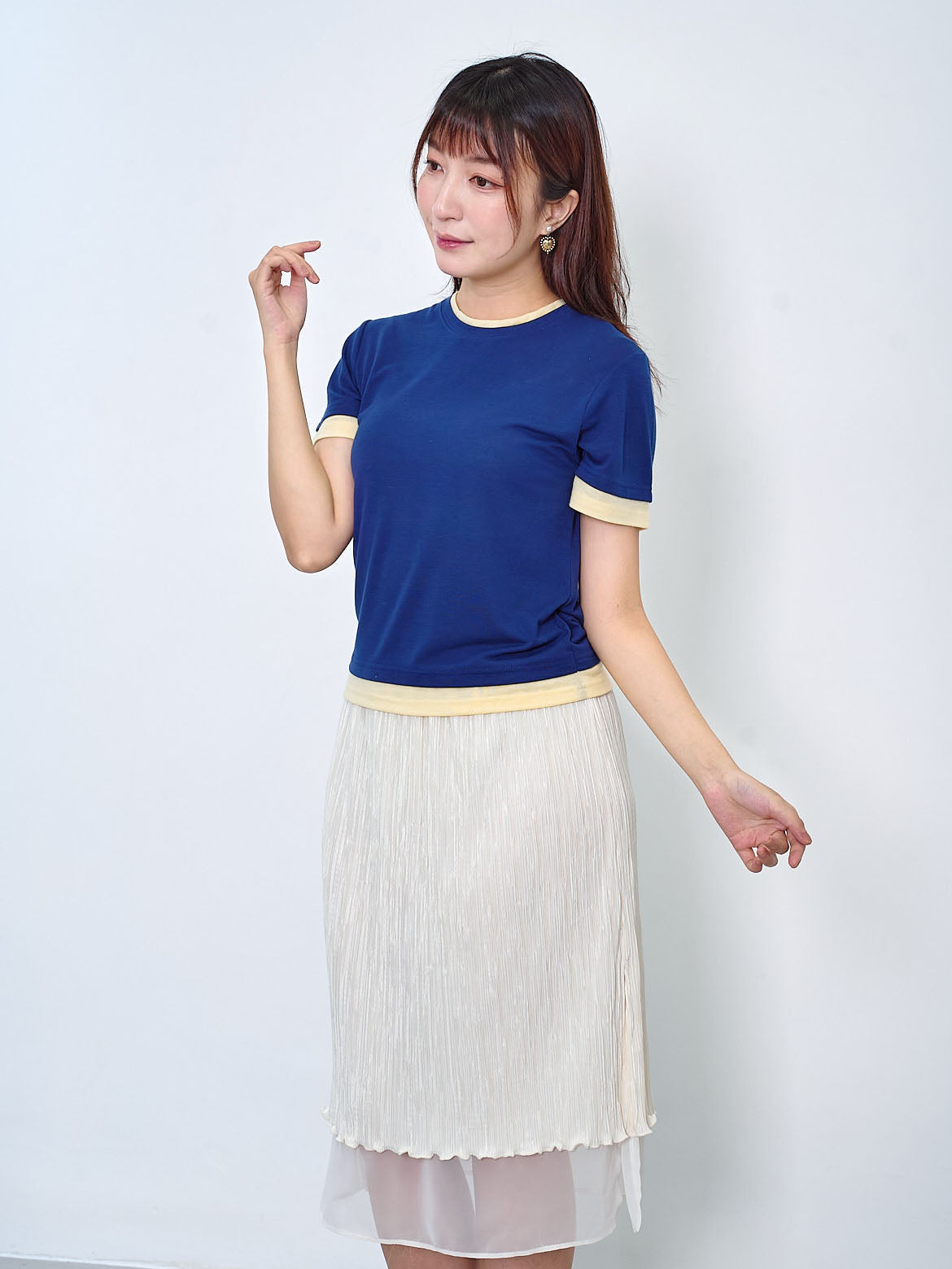 Faux Double Soft Tee (2 Colours)