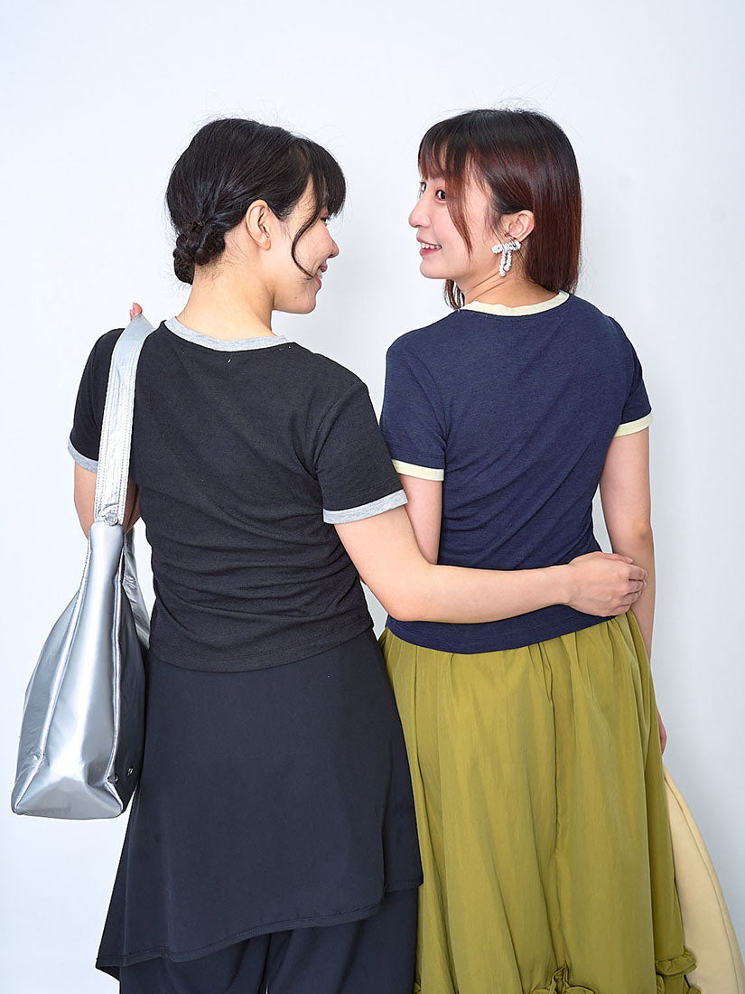 Twist Front Faux Double Tee (2 Colours)