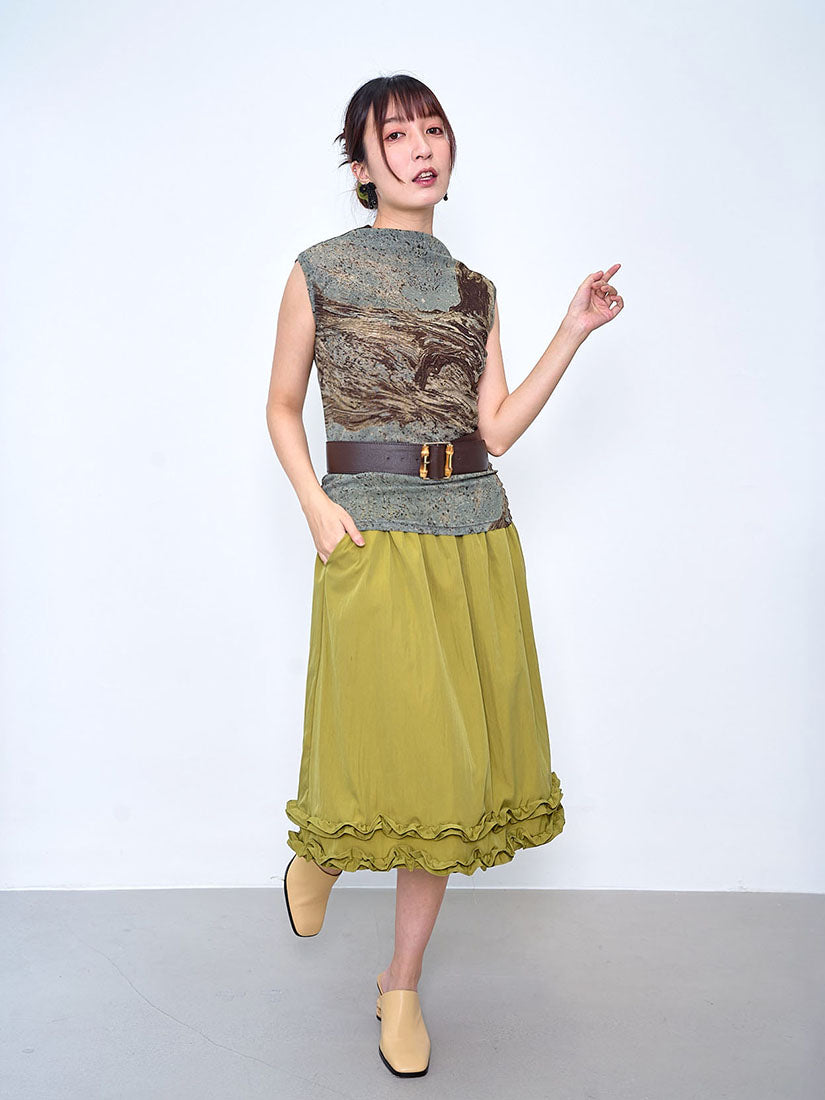 Double Ruffle Hem Skirt (2 Colours)