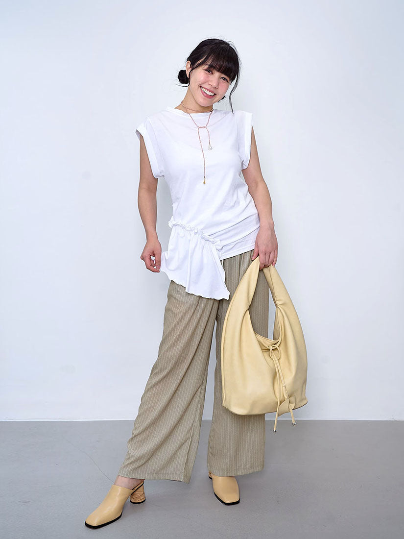 Asymmetric Ruffle Drape Top (2 Colours)