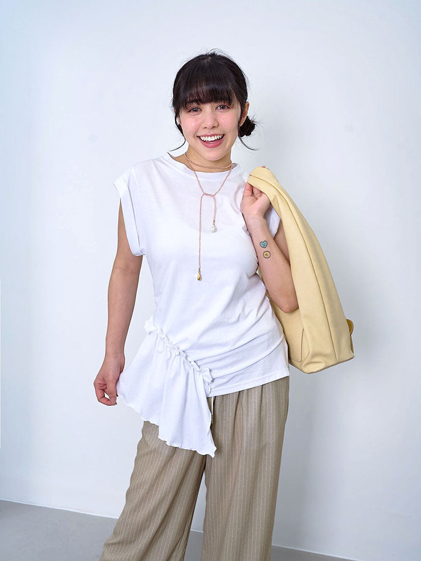 Asymmetric Ruffle Drape Top (2 Colours)
