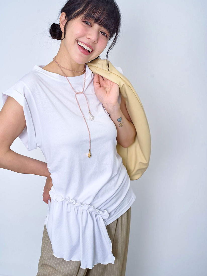 Asymmetric Ruffle Drape Top (2 Colours)