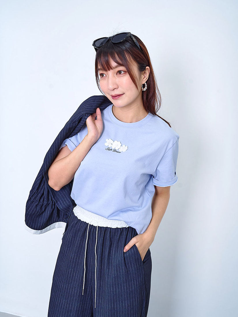 3D Floral Applique Tee (2 Colours)