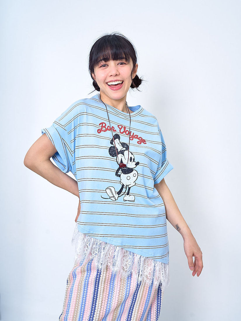 Steamboat Willie Mickey Striped Tee (2 Colours)